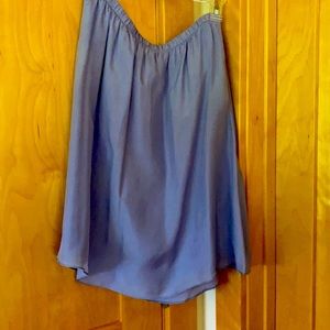 Lavender 100% silk skirt, elastic waist